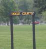sign at the Bocce Courts